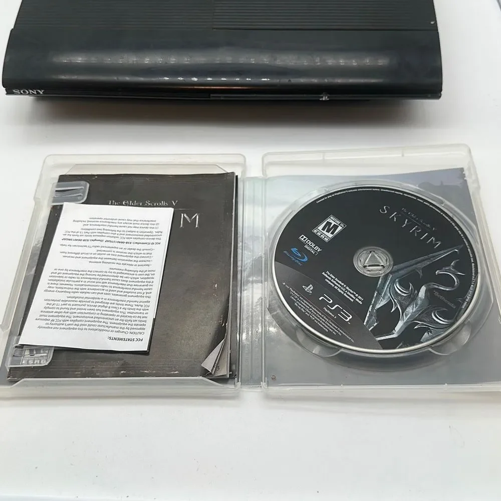 Sony Playstation 3 PS3 Super Slim 500GB CECH-4301C Black Console Bundle 3 Games - Picture 6 of 9
